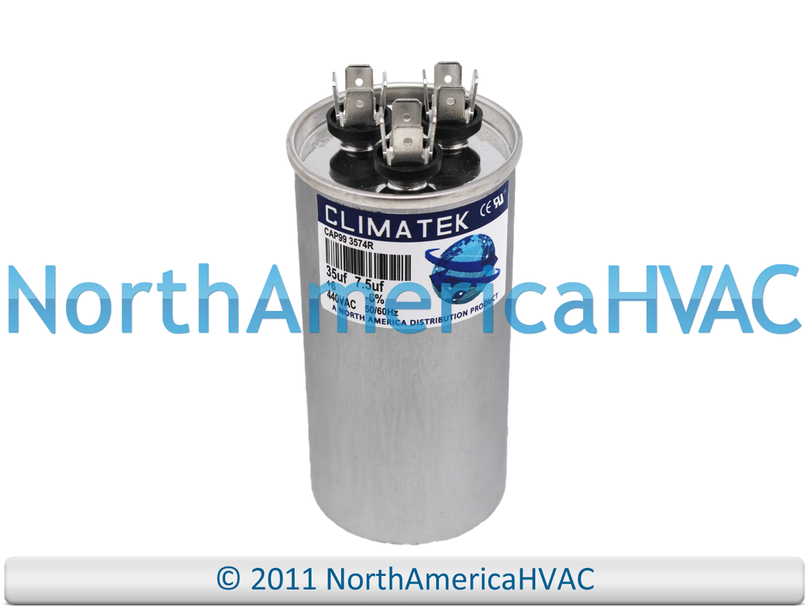 Capcom GE Genteq Capacitor Dual Run Round 35/7.5 uf 440 volt